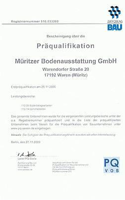 Urkunde Erstpr�qualifikation